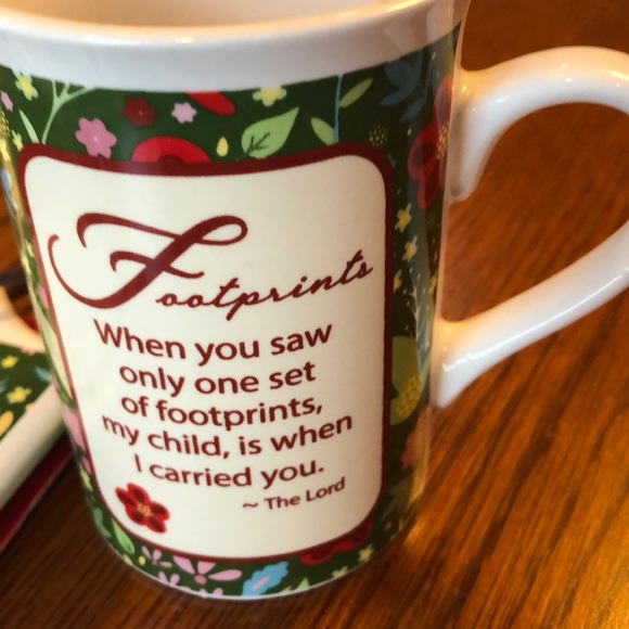 NWT Footprint Daily Blessings Ceramic Gift Set Mug Wall Plaque NEW IN BOX!!! - Picture 2 of 8